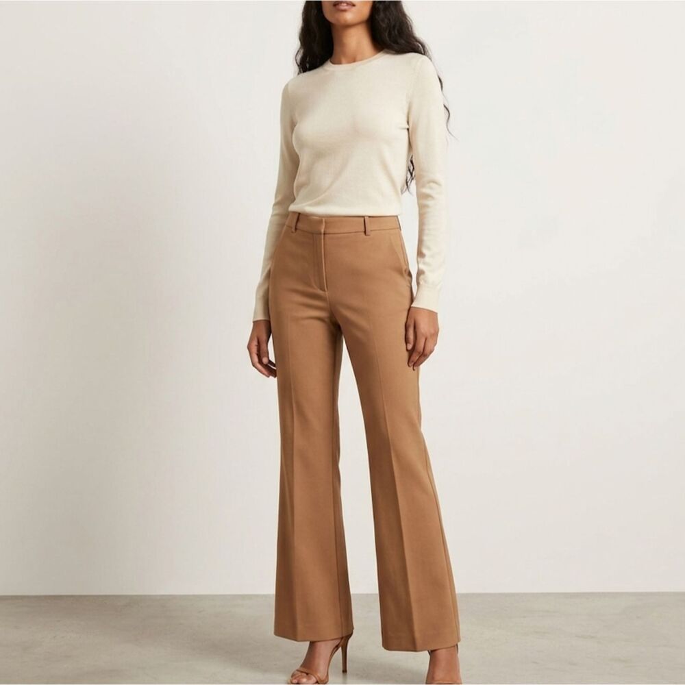 NWT Banana Republic Sculpted Stretch Bootcut Pants Size 8 Camel High Rise Office